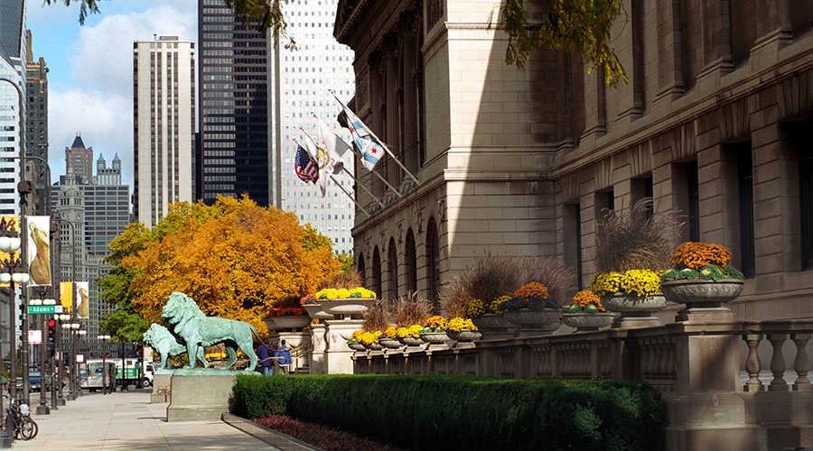exterior shot of the art institute
