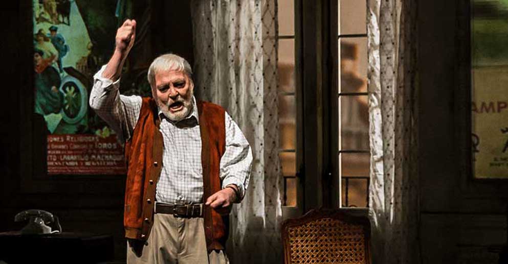 man acting on stage